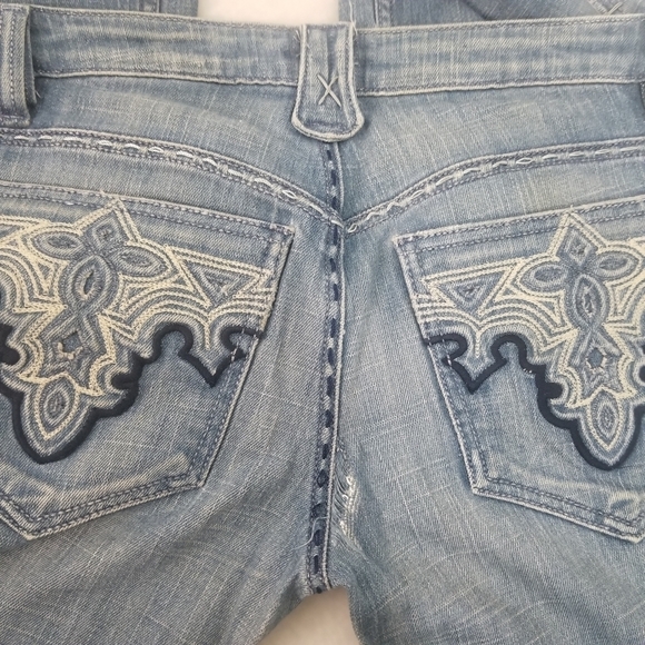 Antik Denim Denim - ANTIK Distressed DENIM Light wash SLIM BOOT CUT WOMEN JEANS SIZE 27 X 33